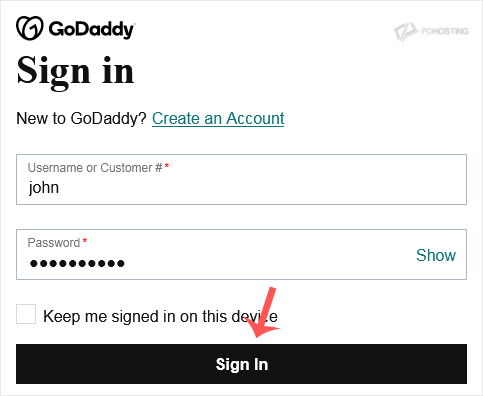 godaddy account login