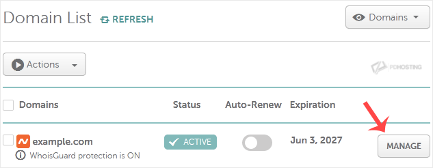 NameCheap Domain list