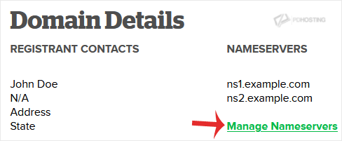 Manage nameservers