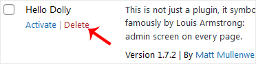 Delete WordPress Plugin