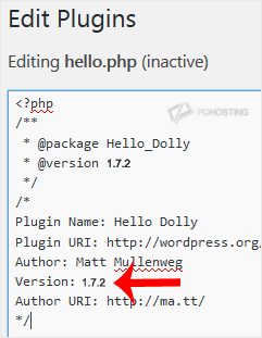Edit Plugin Version
