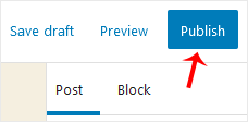 WordPress Publish Post