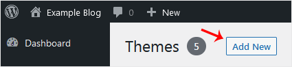 Add New WordPress Theme