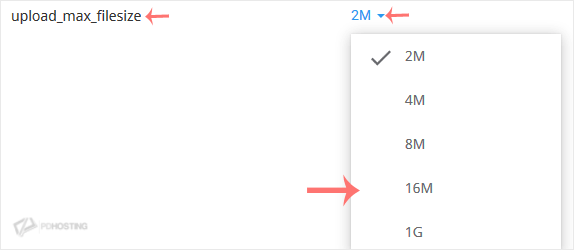 Cloud Linux change upload max filesize