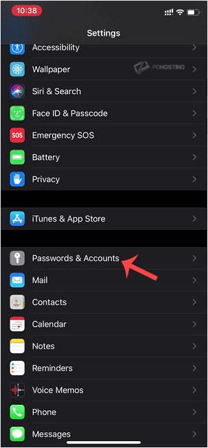 Passwords & Accounts