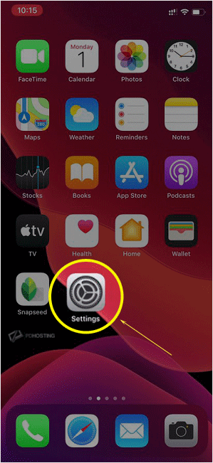 Apple Mobile and click on the Settings icon