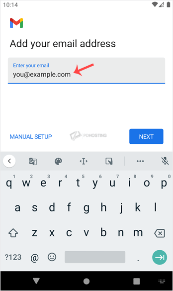 Add your email address