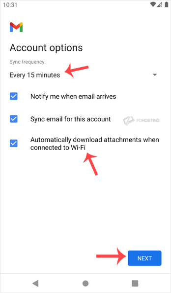 Email Sync Frequency