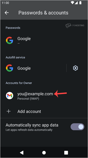 email successfully added