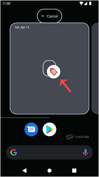 Drag it to the Android screen