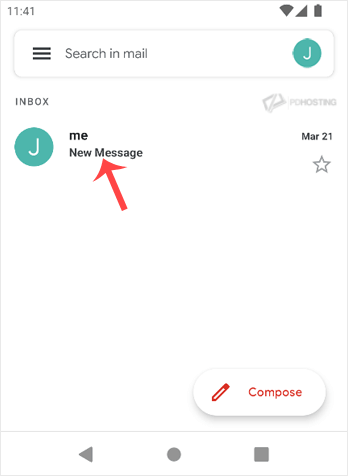 select email to delete