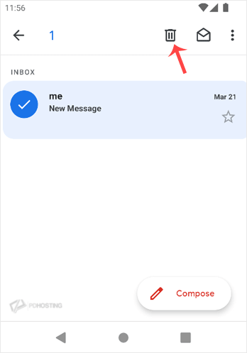 Click to delete icon