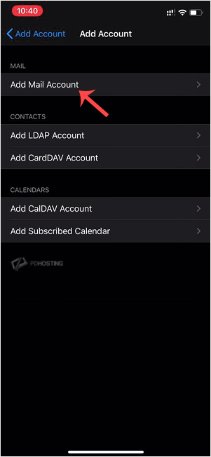 Add Mail Account