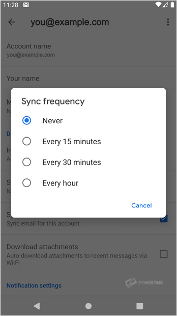 Set your frequency to 15 minutes
