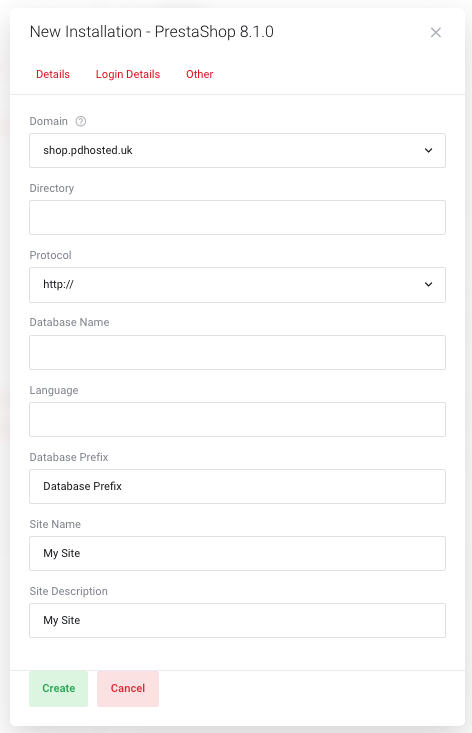 Install PrestaShop with PD Hosting