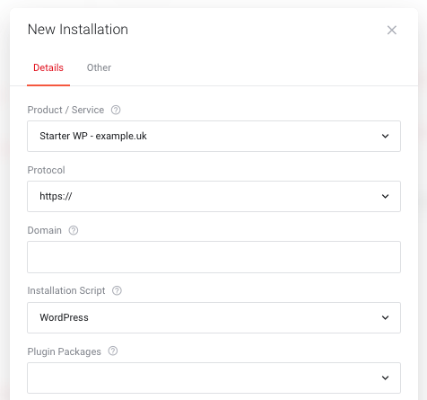 Quick WordPress installation with PD Hosting