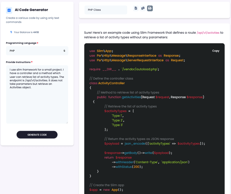 AI Code Generator